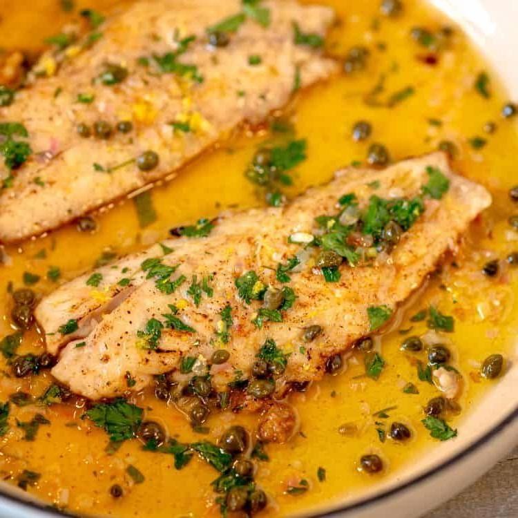 Grilled Yellow Tail Snapper with Lemon Butter Sauce