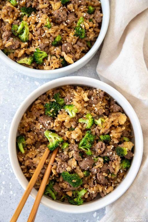 Ground Beef and Broccoli Fried Rice