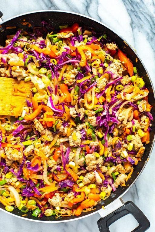 Ground Turkey and Cabbage Stir-Fry