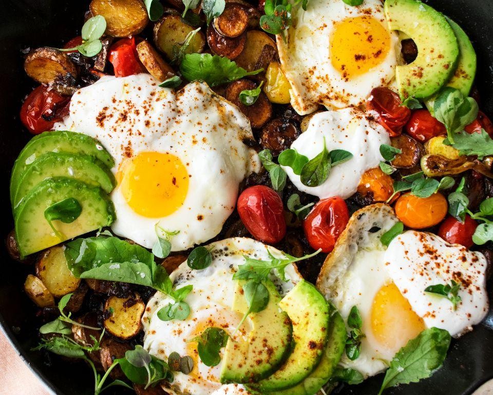 Guanciale and Potato Hash with Fried Eggs