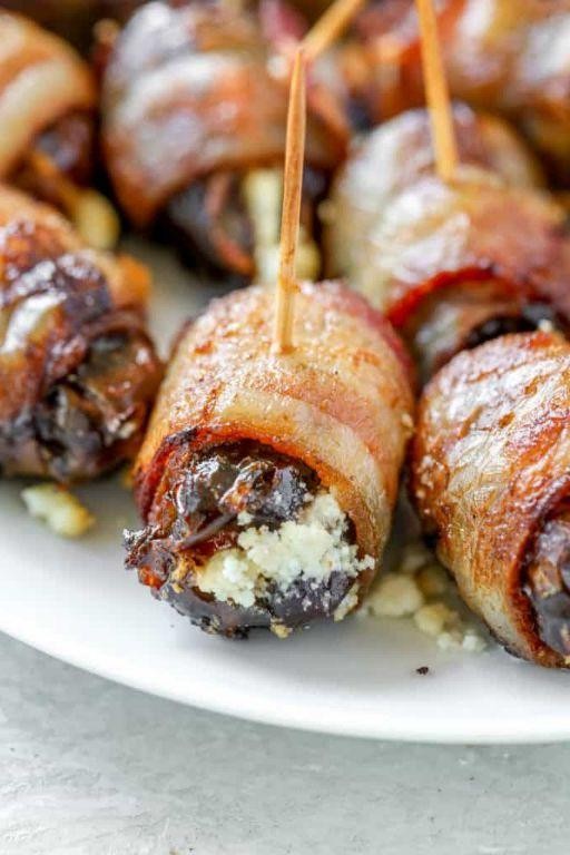 Guanciale-Wrapped Dates with Goat Cheese