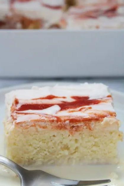 Guava Tres Leches Cake with Tropical Twist
