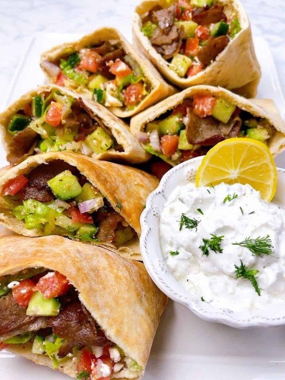 Gyro Pita Pocket with Cucumber Salad