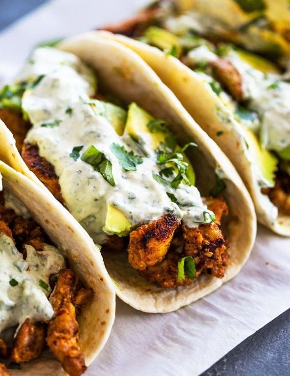 Gyro Tacos with Cilantro Lime Crema