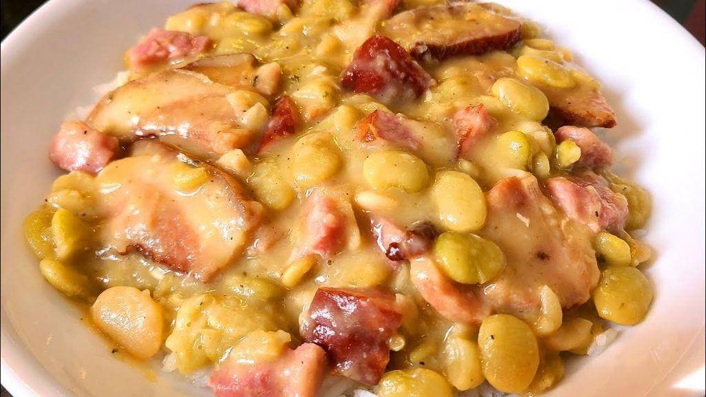 Ham and Lima Bean Stew with Bacon