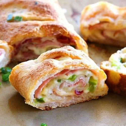 Ham and Swiss Crescent Roll Stromboli
