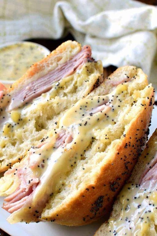 Ham and Swiss Panini with Dijon Mustard