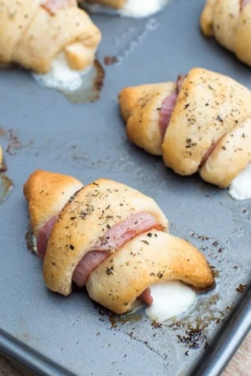 Ham and Swiss Stuffed Crescent Rolls
