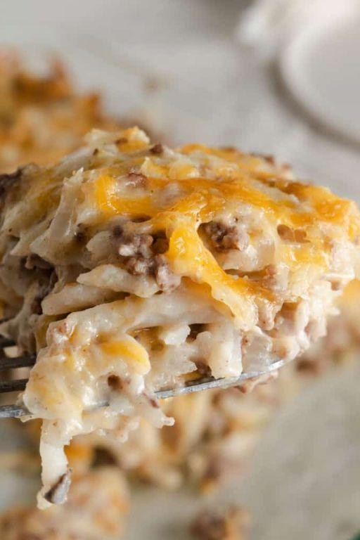 Hamburger Hash Brown Breakfast Skillet