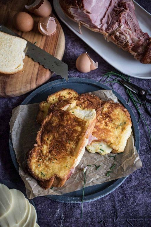 Hamburger and Cheese Stuffed French Toast