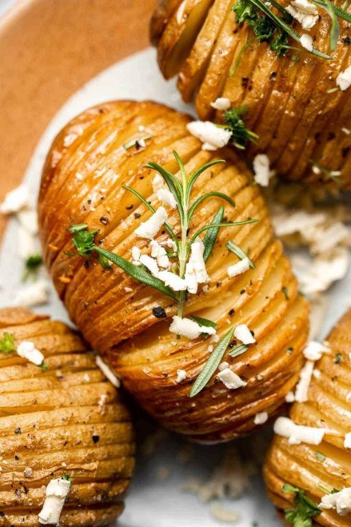 Hasselback Potatoes with Herb Butter
