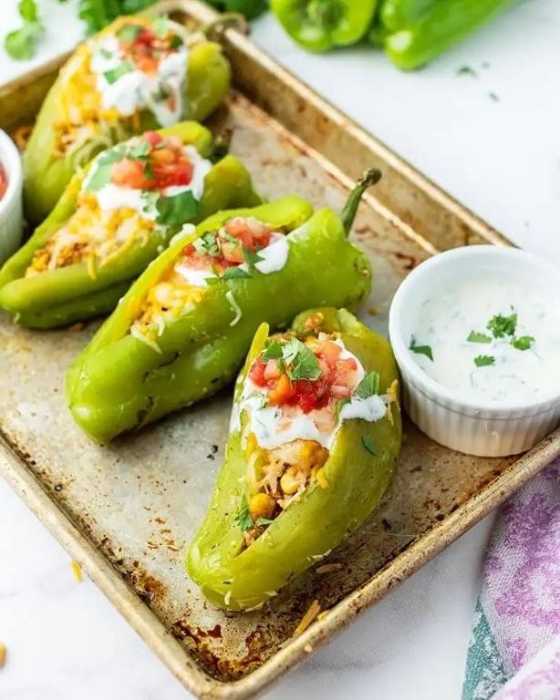 Hatch Chile and Cheese Stuffed Peppers