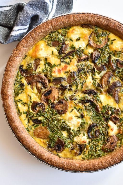 Havarti and Mushroom Quiche