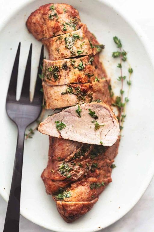 Herbed Butter Pork Tenderloin