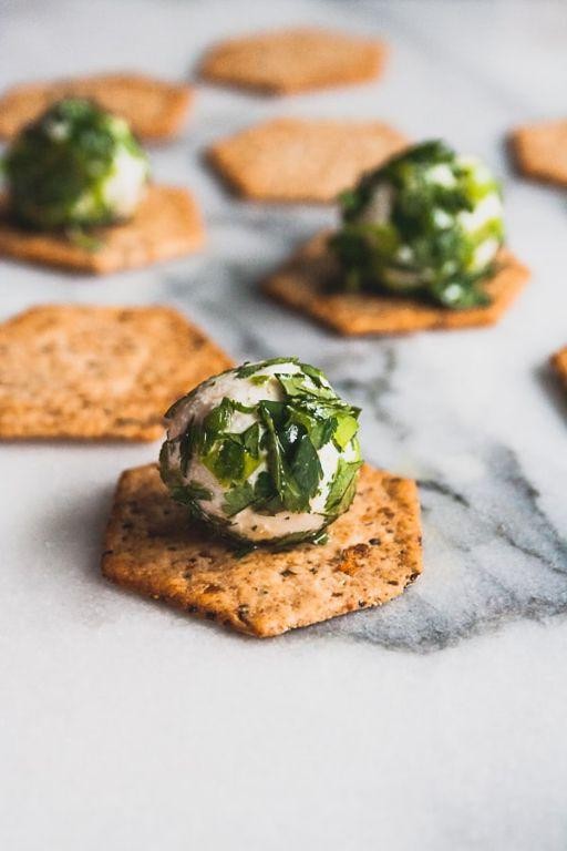 Herbed Cheese Ball with Gluten Free Crackers