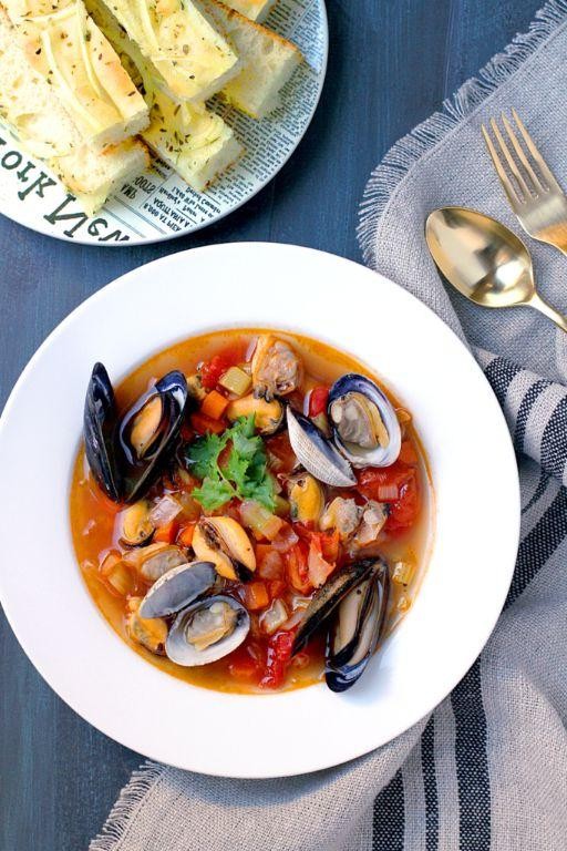 Herbed Clam and Mussel Bisque
