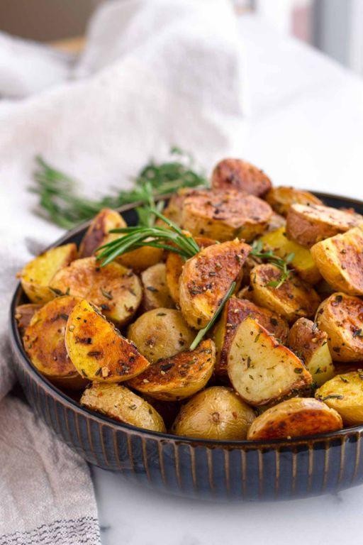 Herbed Funeral Potatoes with Thyme and Rosemary