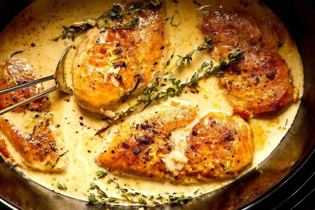 Herbed Lemon Bone-In Chicken Slow Cooker Delight