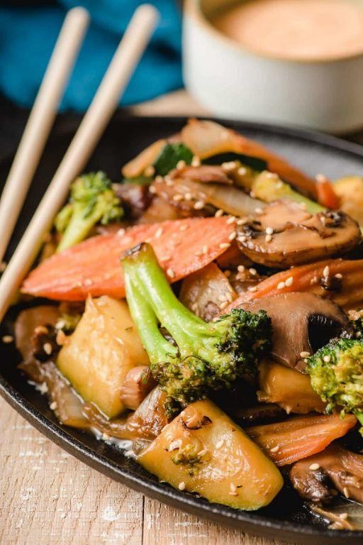 Hibachi Grilled Vegetables with Soy Glaze