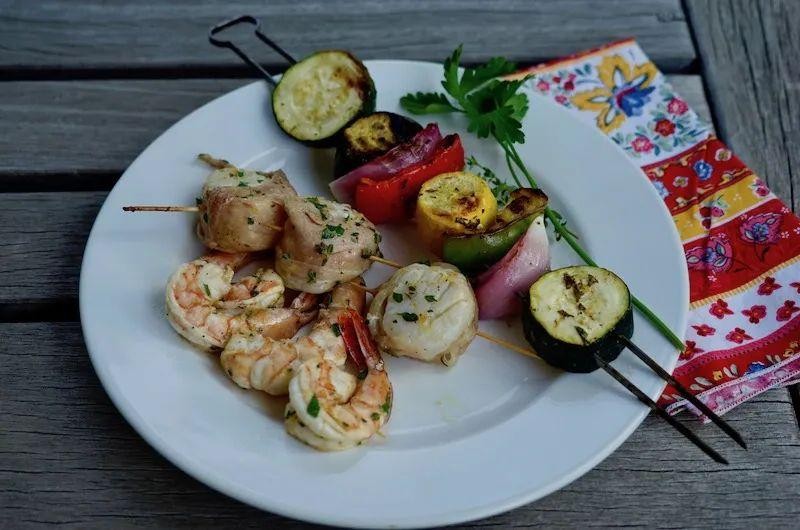 Hibachi Shrimp and Scallop Skewers