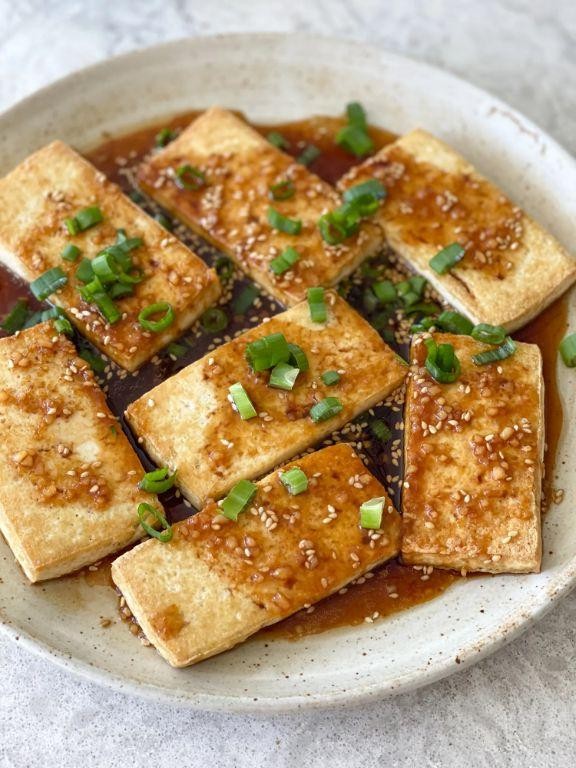 Hibachi Tofu with Ginger Soy Dressing