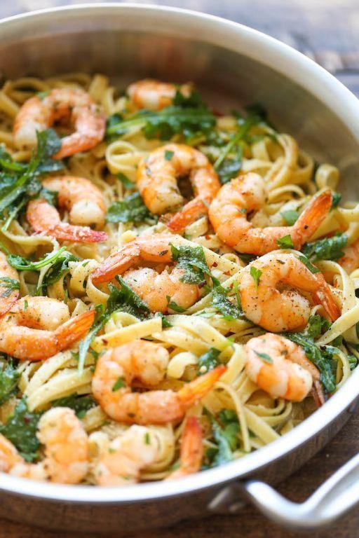 Homemade Garlic Butter Shrimp Pasta