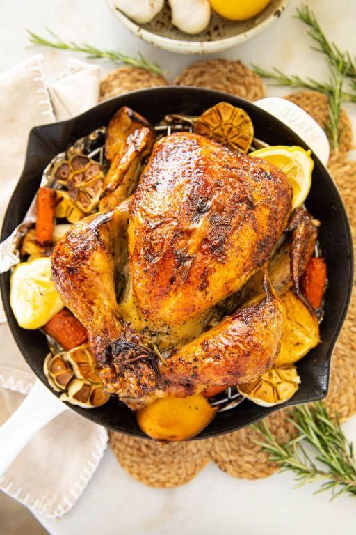 Homemade Lemon Garlic Roasted Chicken
