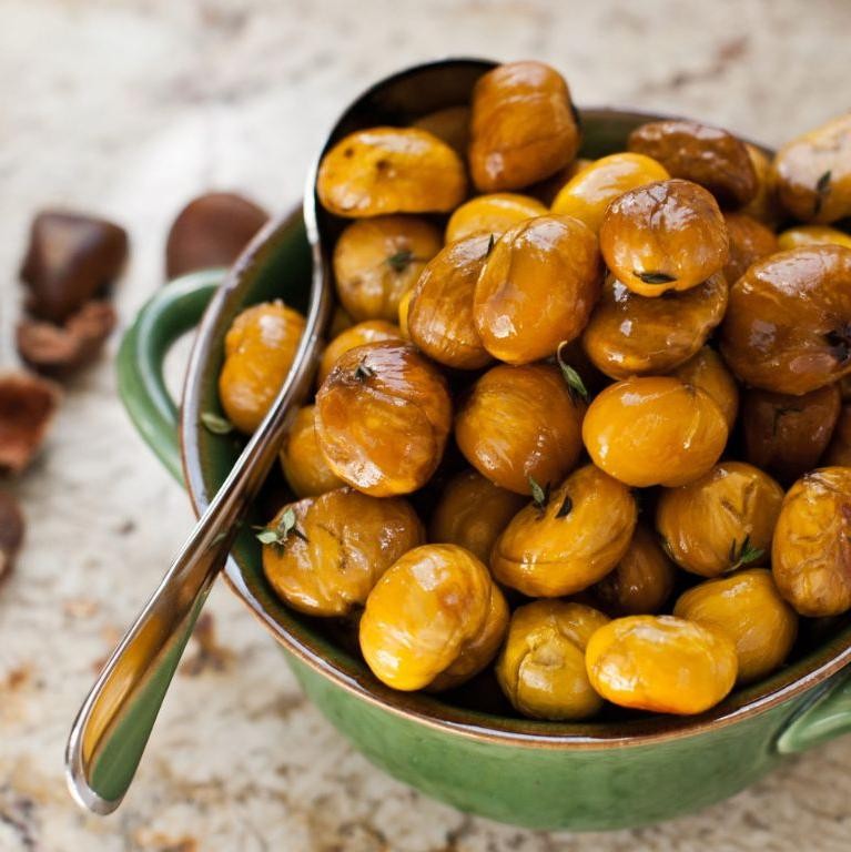 Honey Glazed Roasted Chestnuts