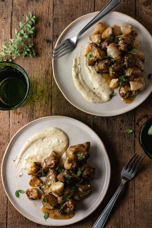 Honey Mustard Mashed Turnips