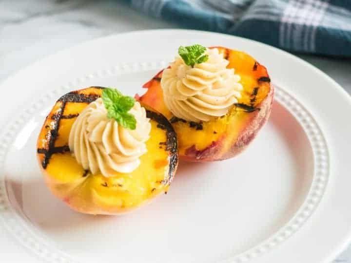 Honey butter grilled peaches