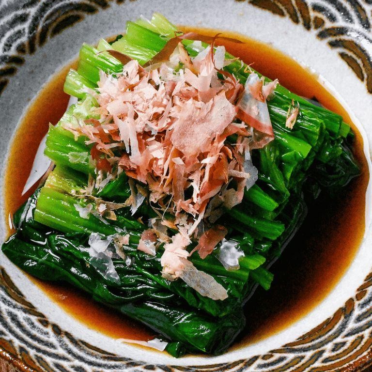 Horenso no Ohitashi (Blanched Spinach in Dashi)
