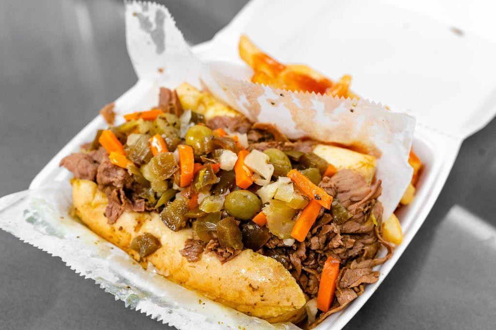Hot and Tangy Chicago Beef Sandwich