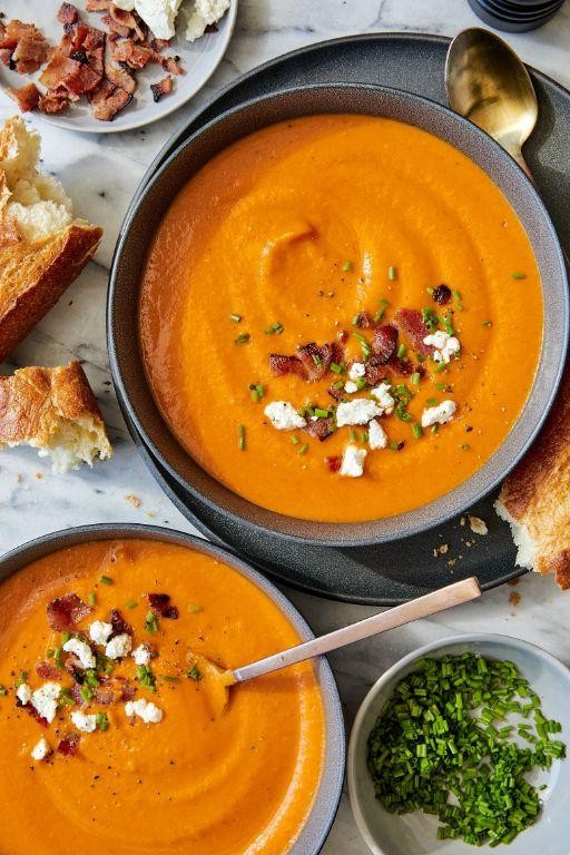 Hubbard Squash and Bacon Chowder