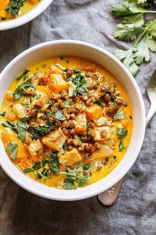 Hubbard Squash and Lentil Stew