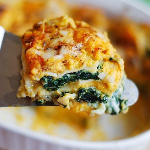 Hubbard Squash and Spinach Lasagna