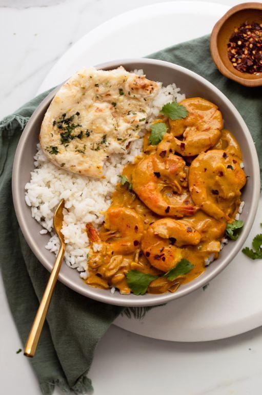 Indian Curry Spiced Boiled Shrimp