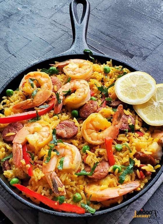 Instant Pot Farro and Shrimp Paella