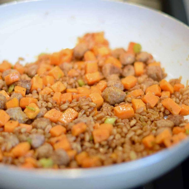 Instant Pot Farro and Sweet Potato Hash