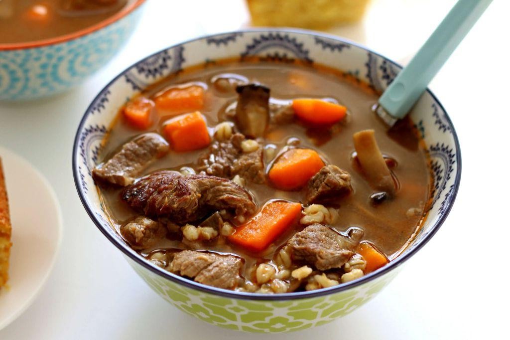 Instant Pot Low Sodium Beef and Barley Soup
