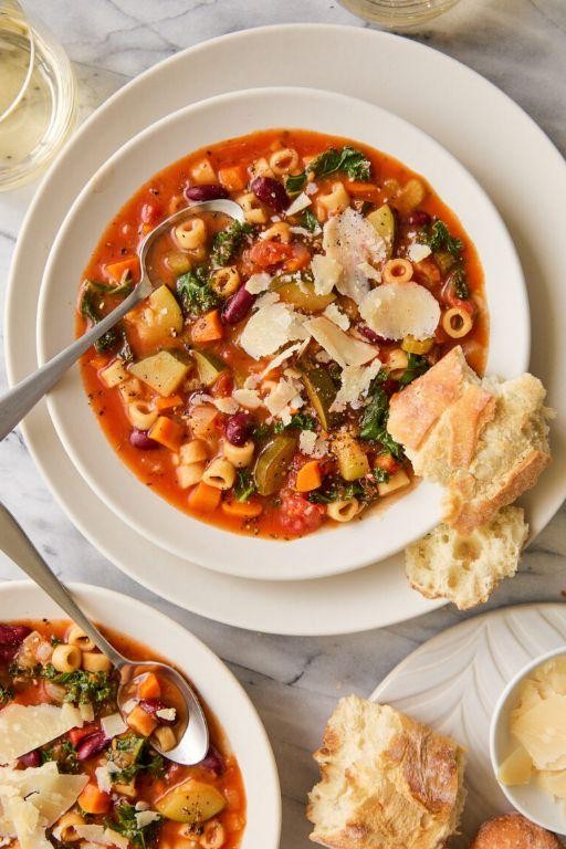 Instant Pot Low Sodium Minestrone with Whole Wheat Pasta