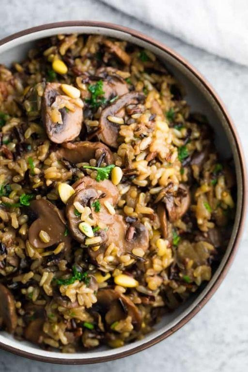 Instant Pot Low Sodium Mushroom and Wild Rice Pilaf