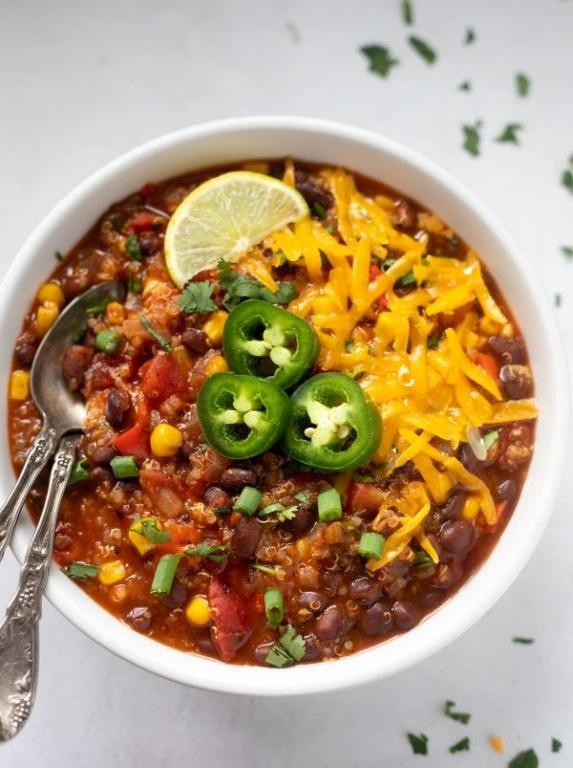 Instant Pot Low Sodium Quinoa and Black Bean Chili