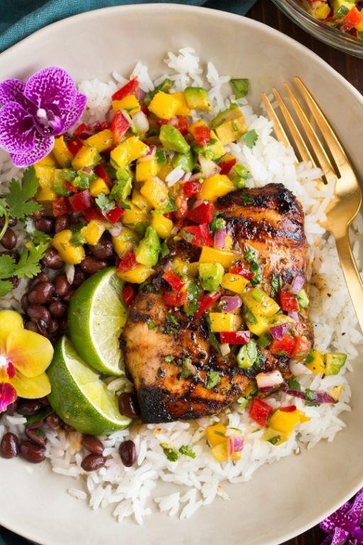 Jamaican Jerk Chicken with Mango Salsa