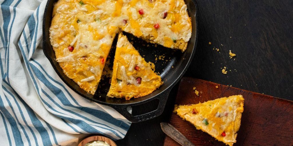 Jambalaya Skillet with Cornbread Topping