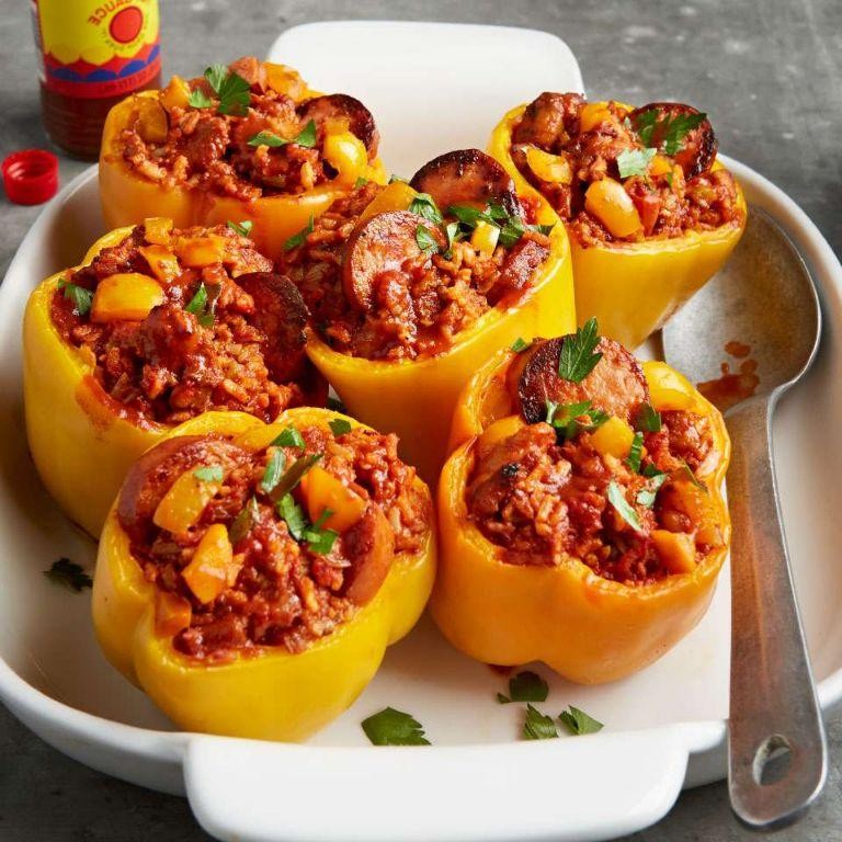 Jambalaya Stuffed Peppers for a Twist