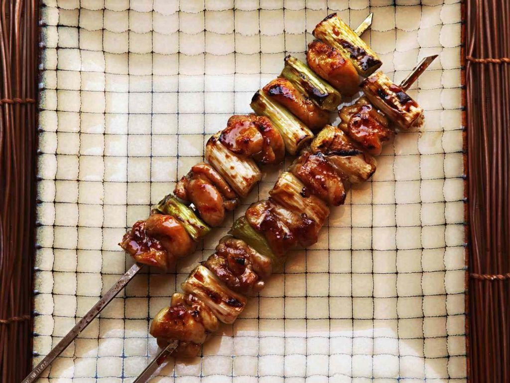 Japanese Chicken Yakitori with Scallions