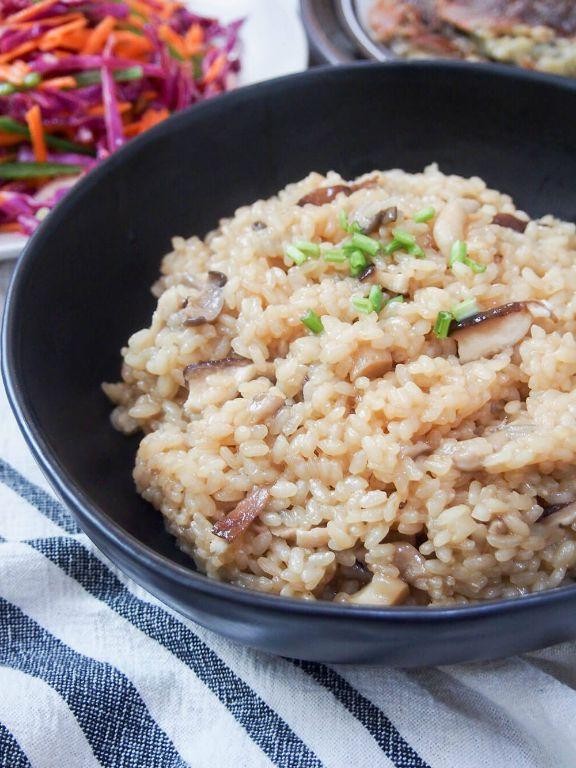 Japanese Mushroom Rice with Truffle Oil