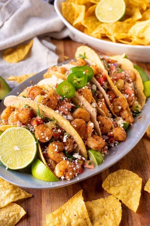 Jerk Shrimp Flatbread with Pineapple Salsa