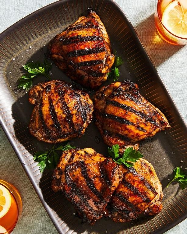 Jerk Spiced BBQ Chicken Thighs