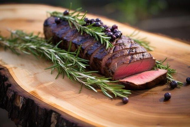 Juniper Berry and Rosemary Elk Tenderloin